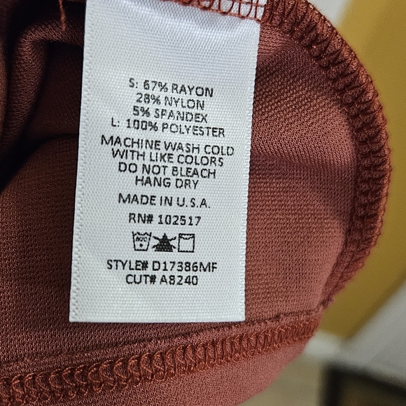 Soprano R. Marsala Strapless Front Split Midi Dress, Large, NWT - Picture 14 of 16